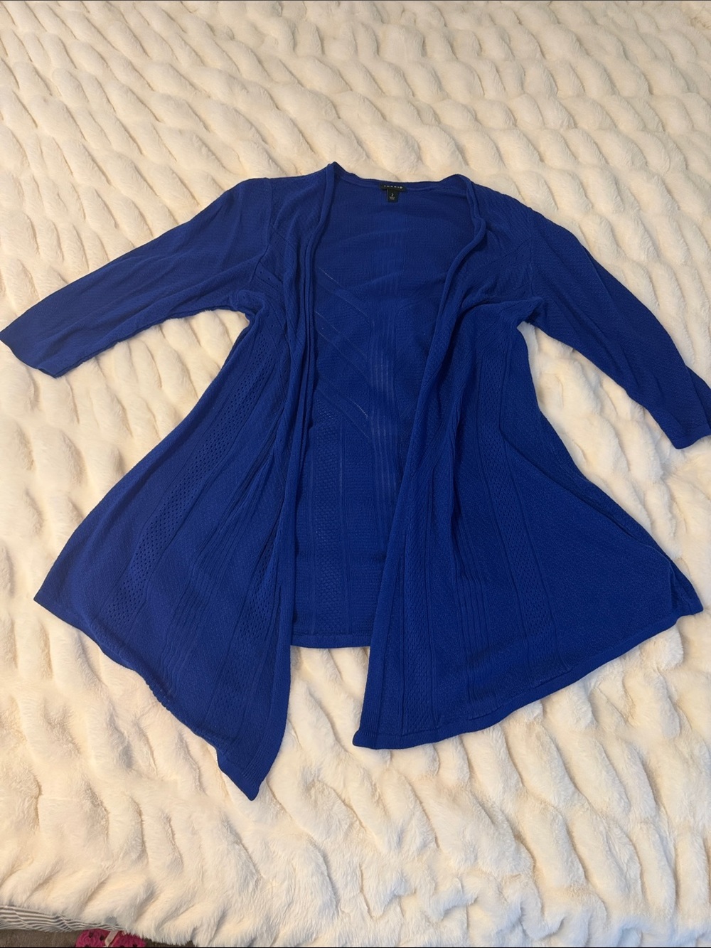 torrid Cobalt Blue Open-Front Knit Cardigan A2